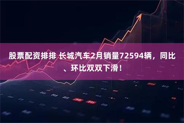 股票配资排排 长城汽车2月销量72594辆,同比、环比双双下滑!